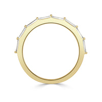 0.65ct Baguette Cut Diamond Wedding Band in 18k Yellow Gold