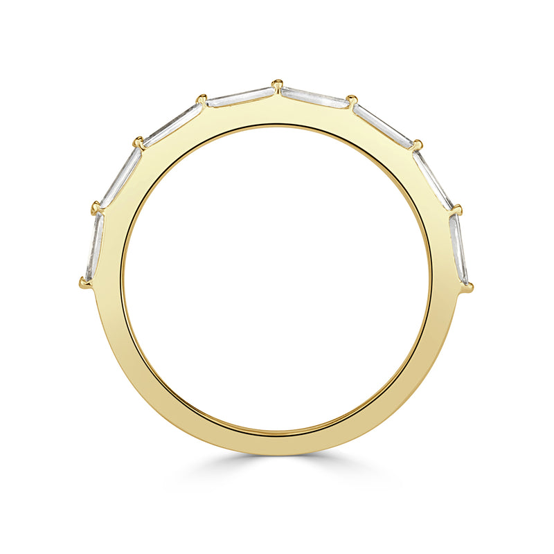 0.65ct Baguette Cut Diamond Wedding Band in 18k Yellow Gold