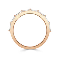 0.65ct Baguette Cut Diamond Wedding Band in 18k Rose Gold