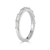 0.65ct Baguette Cut Diamond Wedding Band in Platinum