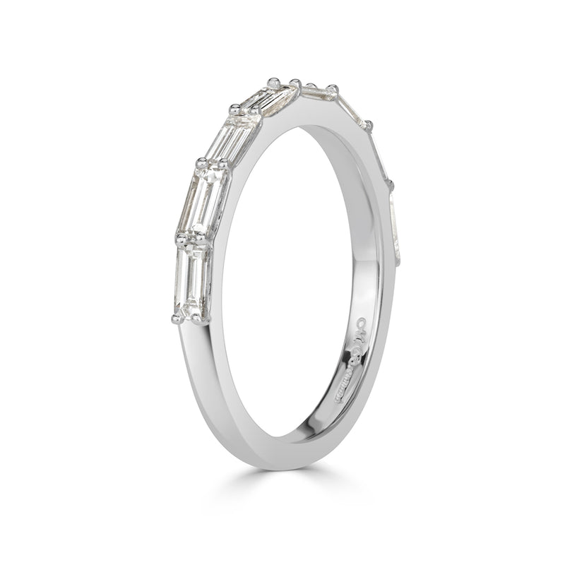 0.65ct Baguette Cut Diamond Wedding Band in Platinum