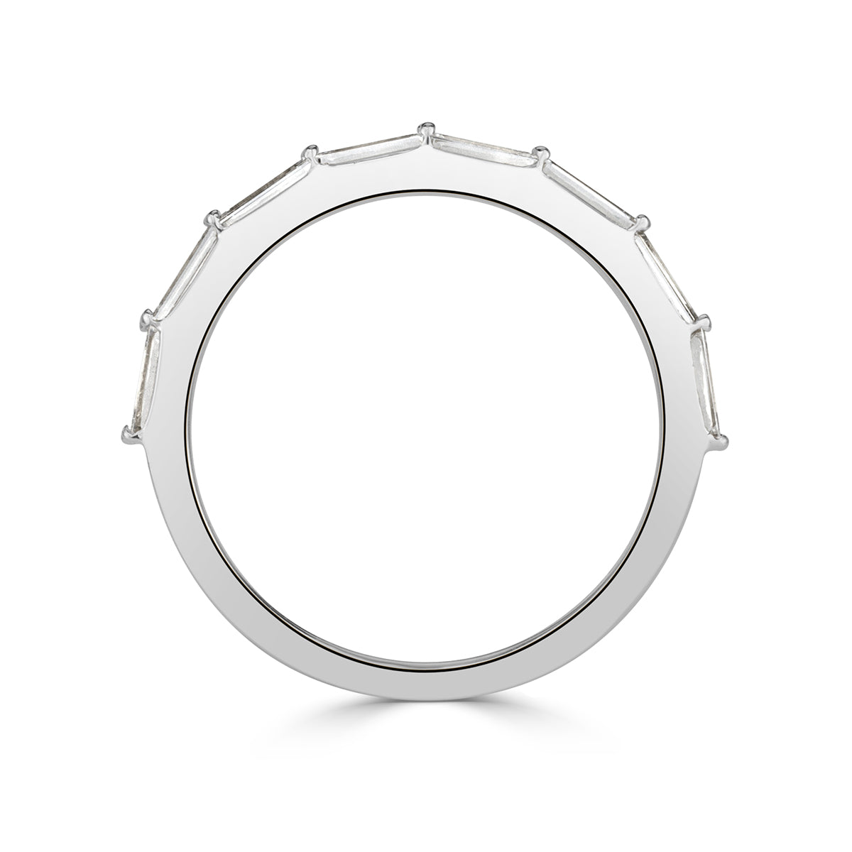 0.65ct Baguette Cut Diamond Wedding Band in Platinum