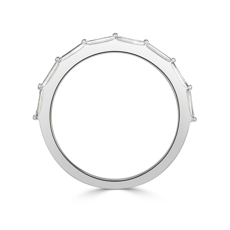0.65ct Baguette Cut Diamond Wedding Band in Platinum