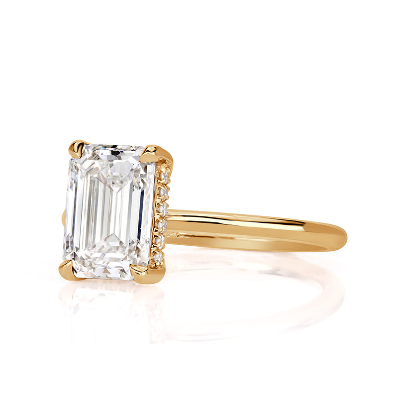 2.71ct Emerald Cut Diamond Engagement Ring