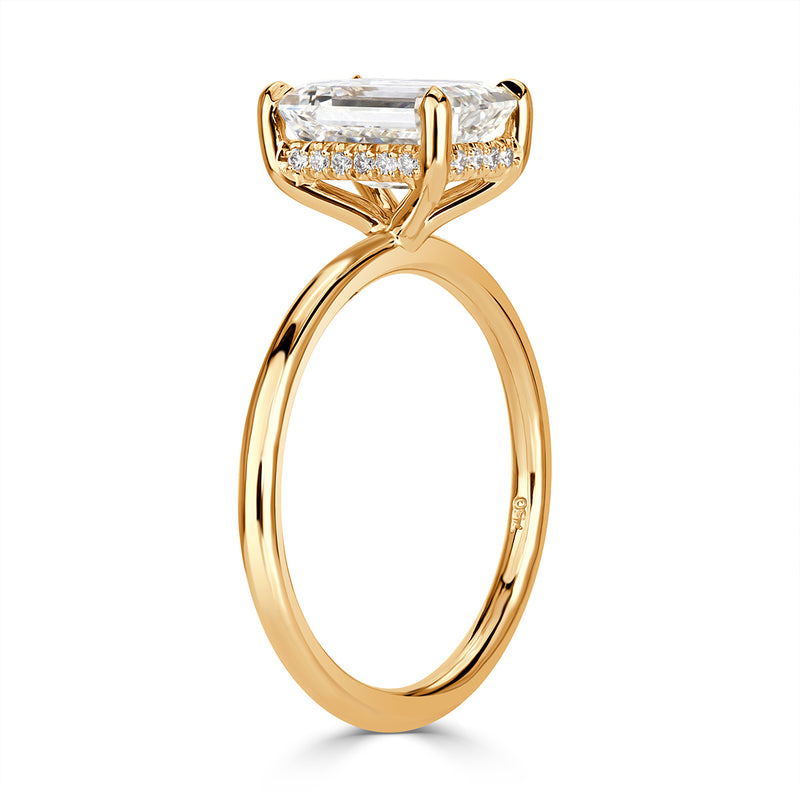 2.71ct Emerald Cut Diamond Engagement Ring
