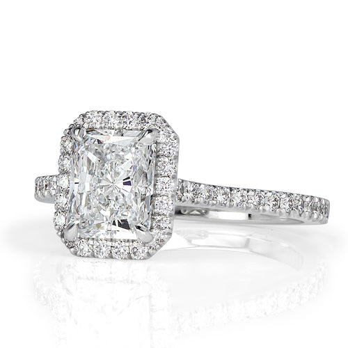 2.11ct Radiant Cut Diamond Engagement Ring