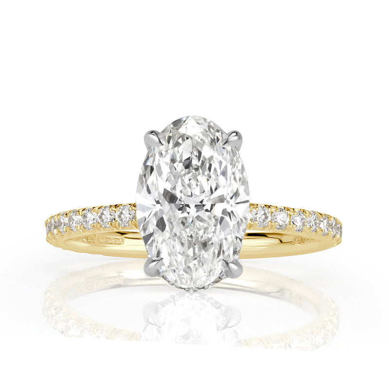 2.95ct Oval Cut Diamond Engagement Ring