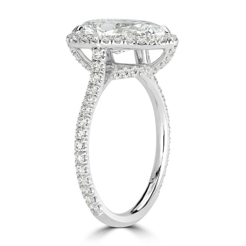 3.19ct Pear Shaped Diamond Engagement Ring
