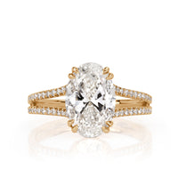 2.92ct Oval Cut Diamond Engagement Ring