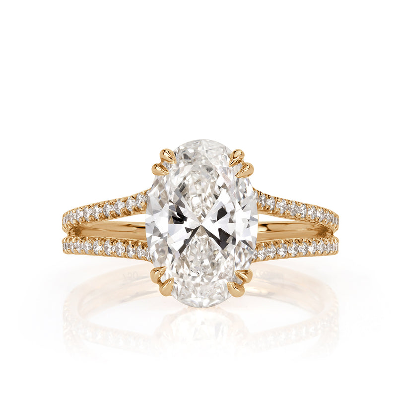 2.92ct Oval Cut Diamond Engagement Ring