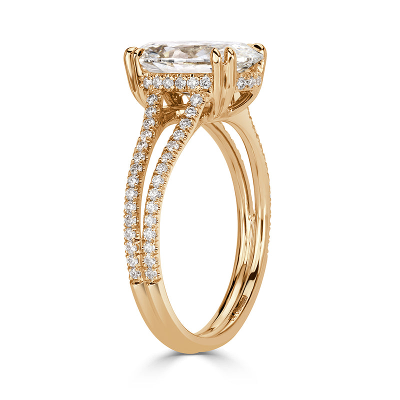 2.92ct Oval Cut Diamond Engagement Ring
