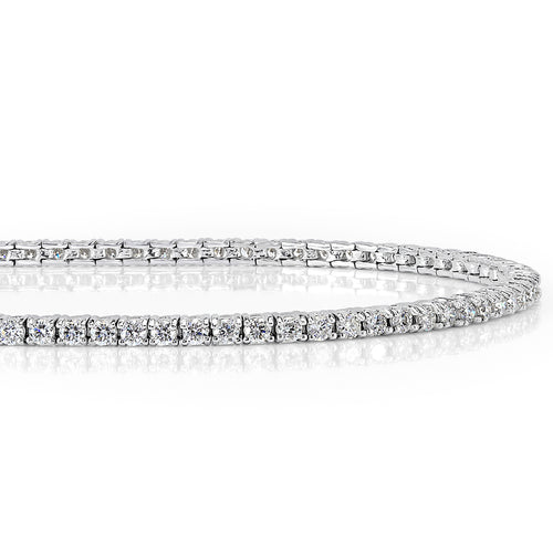 2.18ct Round Brilliant Cut Diamond Tennis Bracelet in 14k White Gold