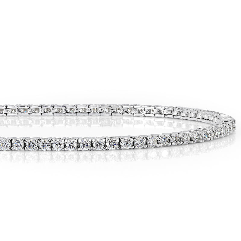 2.55ct Round Brilliant Cut Diamond Tennis Bracelet in 14k White Gold in 7'