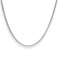 7.01ct Round Brilliant Cut Diamond Tennis Necklace in 14k White Gold in 17'