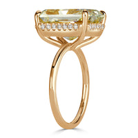 10.37ct Fancy Light Yellow Radiant Cut Diamond Engagement Ring