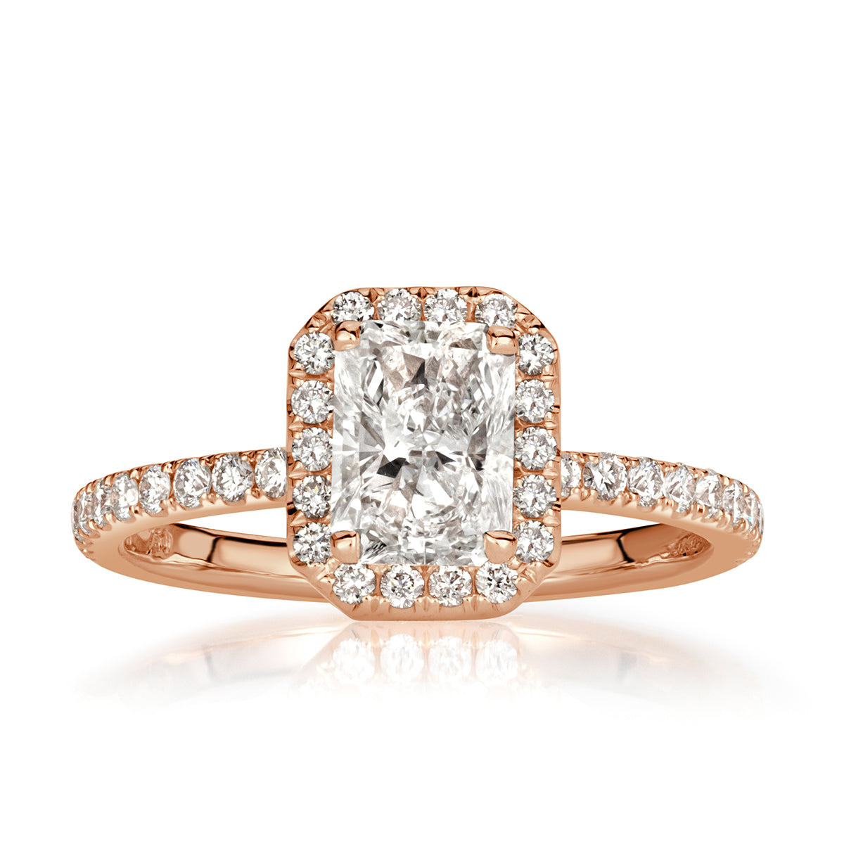 1.65ct Radiant Cut Diamond Engagement Ring