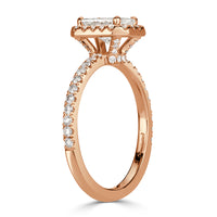 1.65ct Radiant Cut Diamond Engagement Ring
