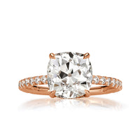 3.61ct Old Mine Cut Diamond Engagement Ring