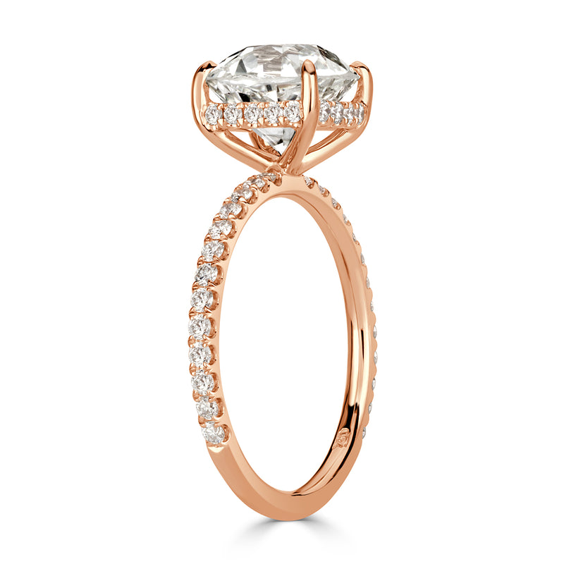 3.61ct Old Mine Cut Diamond Engagement Ring