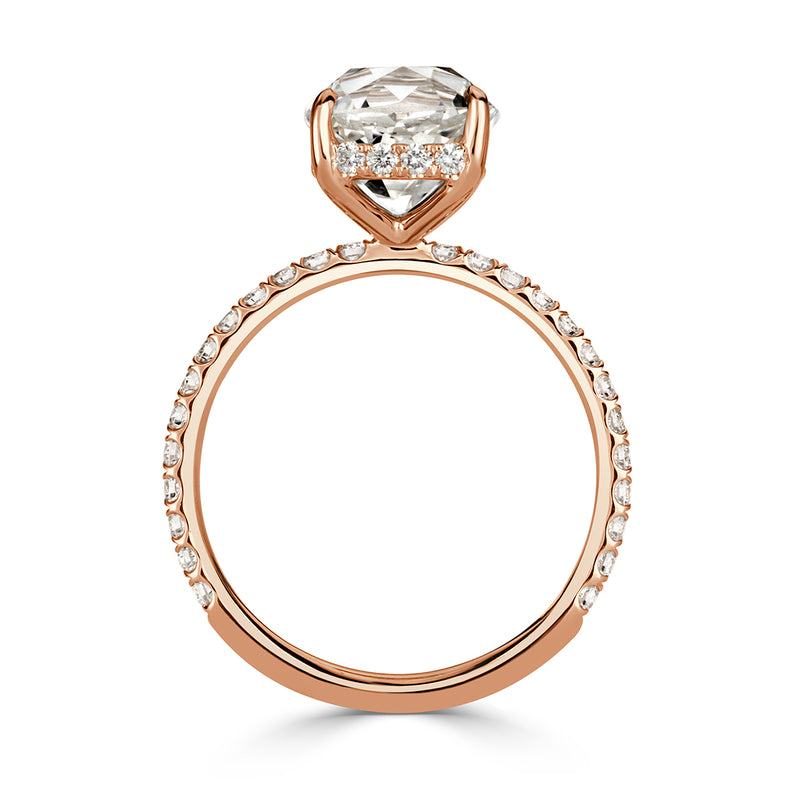 3.61ct Old Mine Cut Diamond Engagement Ring