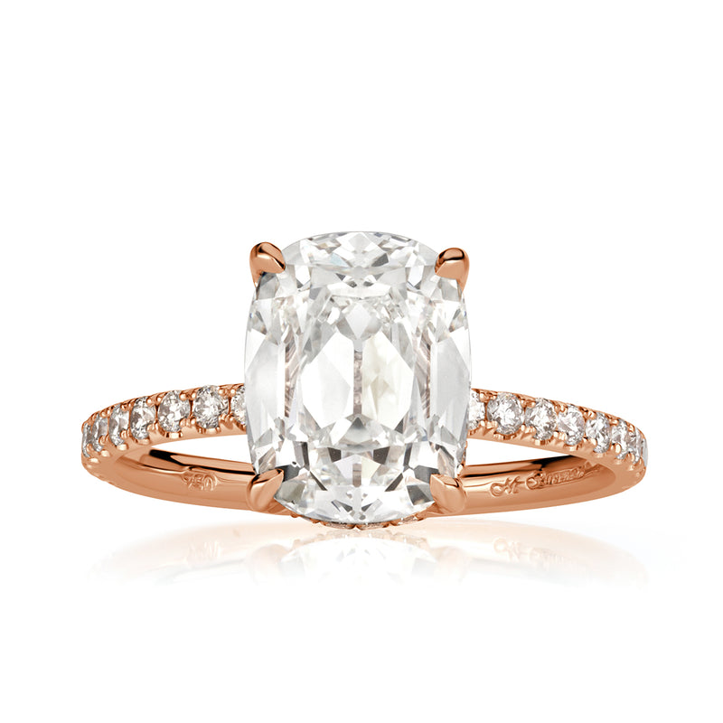 3.61ct Old Mine Cut Diamond Engagement Ring