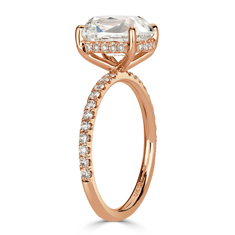 3.61ct Old Mine Cut Diamond Engagement Ring