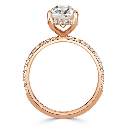 3.61ct Old Mine Cut Diamond Engagement Ring