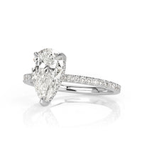 2.16ct Pear Shaped Diamond Engagement Ring