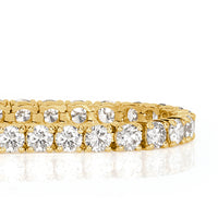5.98ct Round Brilliant Cut Diamond Tennis Bracelet in 14k Yellow Gold