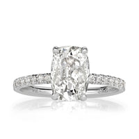 1.89ct Old Mine Cut Diamond Engagement Ring