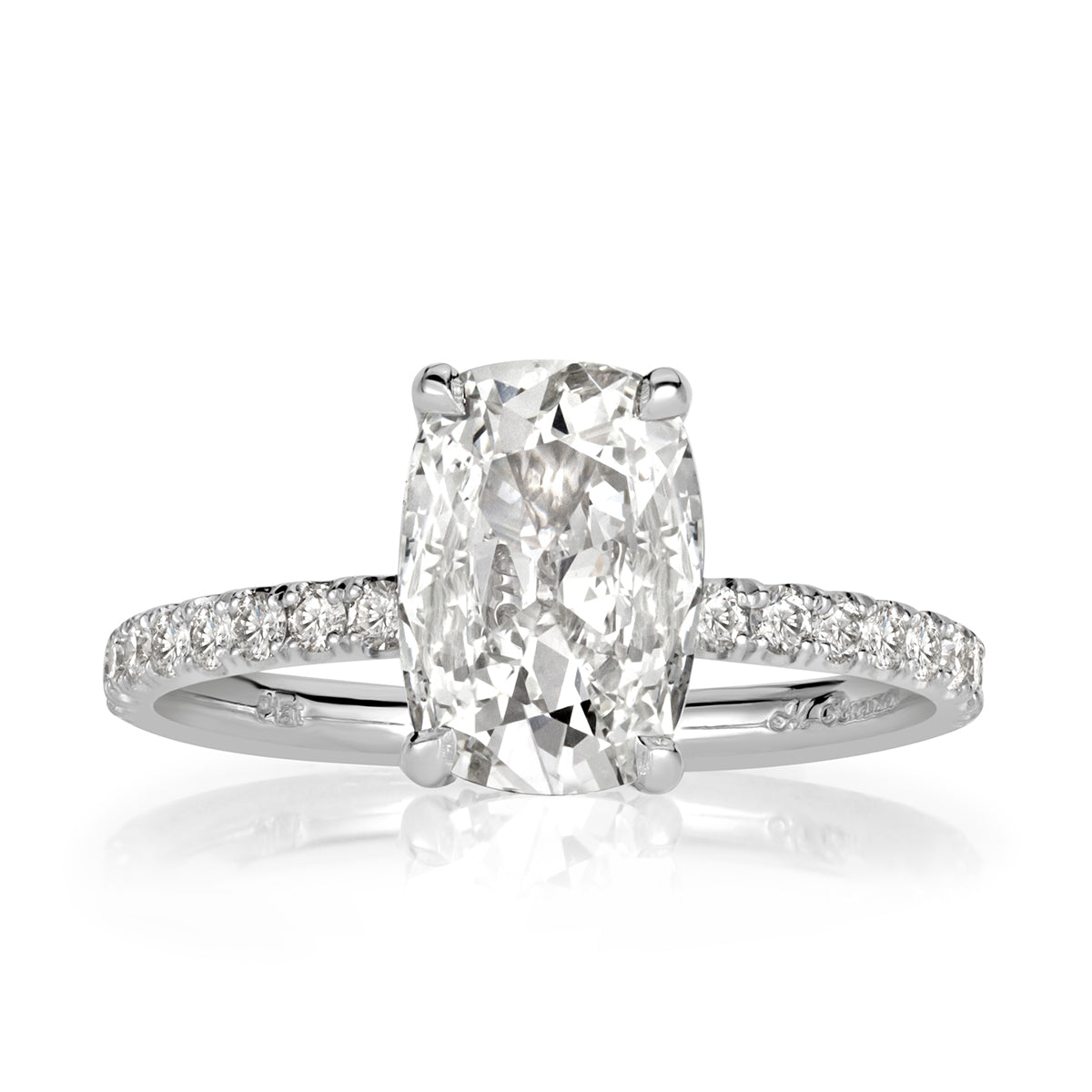 1.89ct Old Mine Cut Diamond Engagement Ring