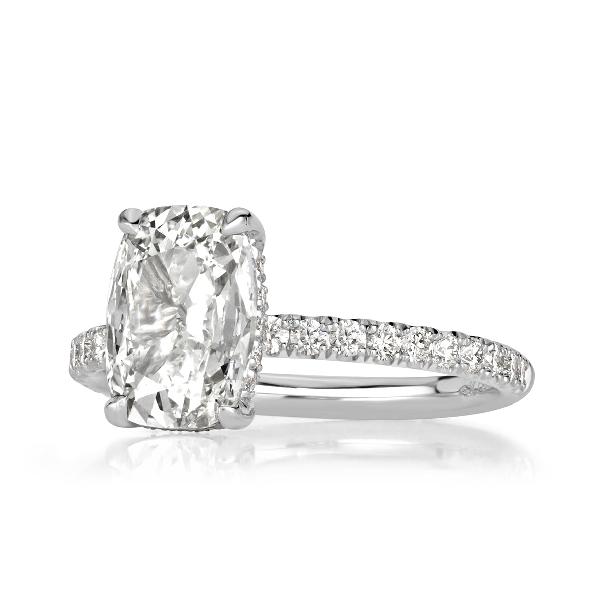 1.89ct Old Mine Cut Diamond Engagement Ring