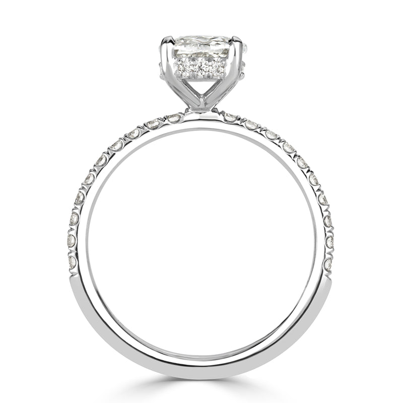 1.89ct Old Mine Cut Diamond Engagement Ring