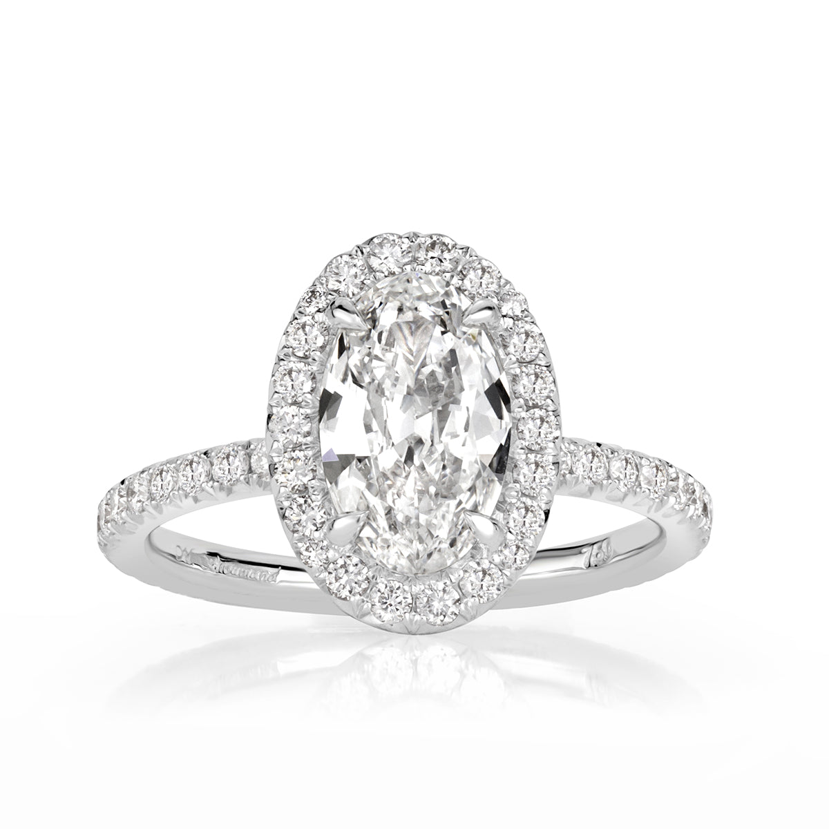 1.78ct Oval Cut Diamond Engagement Ring