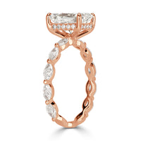 2.87ct Radiant Cut Diamond Engagement Ring