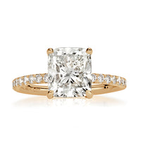 2.95ct Cushion Cut Diamond Engagement Ring