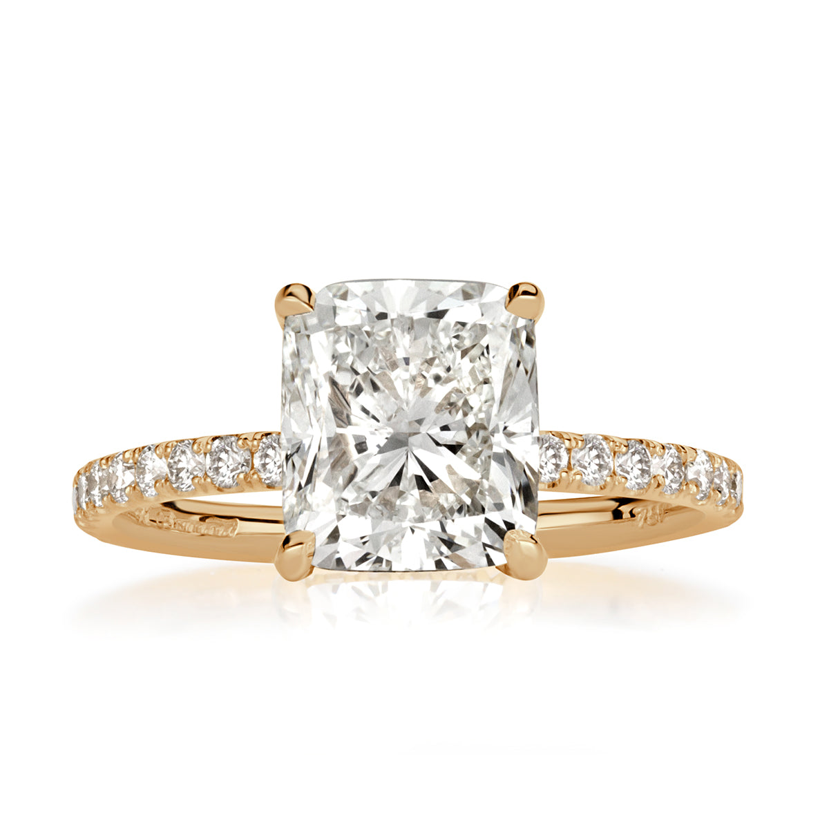 2.95ct Cushion Cut Diamond Engagement Ring