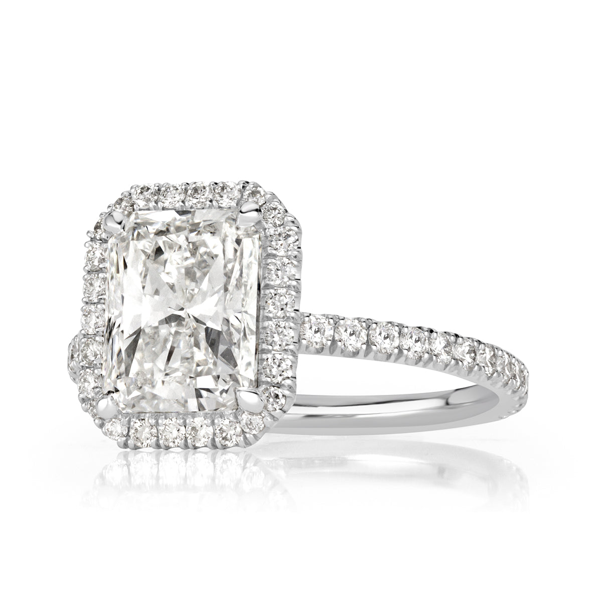 3.19ct Radiant Cut Diamond Engagement Ring