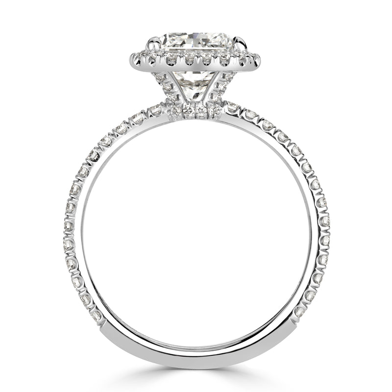 3.19ct Radiant Cut Diamond Engagement Ring