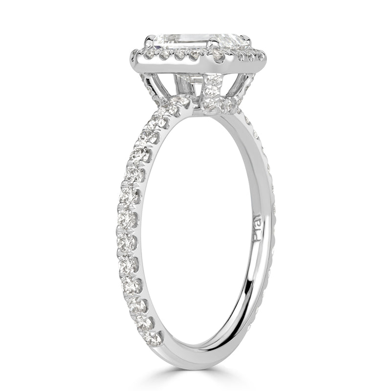 1.69ct Emerald Cut Diamond Engagement Ring