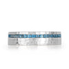 Men's 1.43ct Blue Topaz Wedding Band in Platinum and 18k Rose Gold