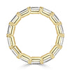4.68ct Emerald Cut Diamond Eternity Band in 18k Yellow Gold