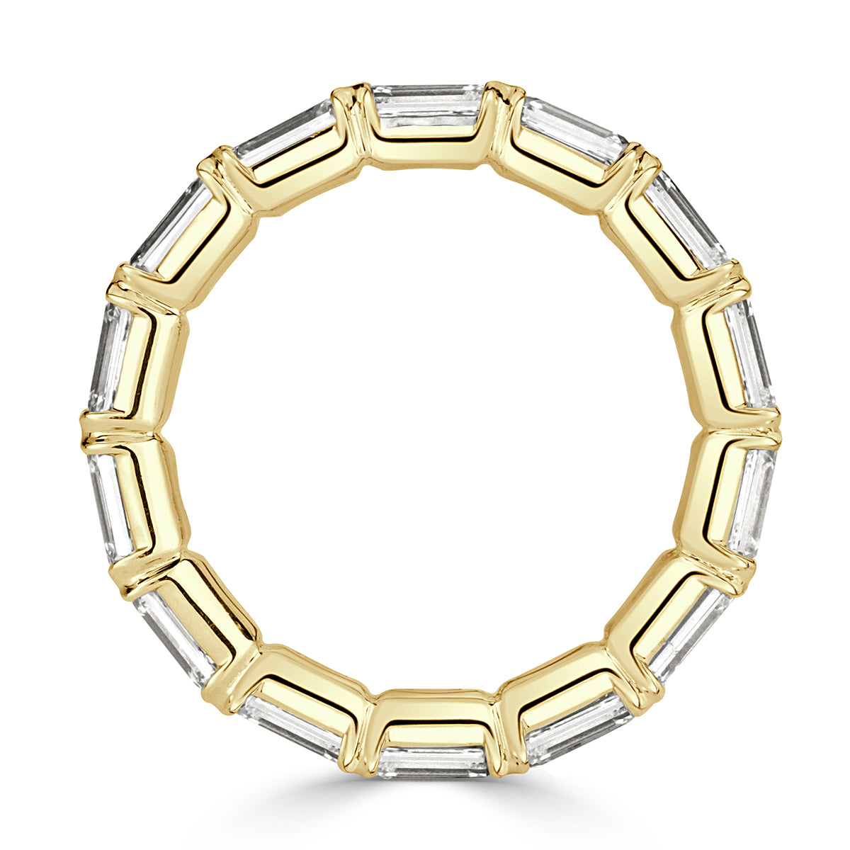 4.68ct Emerald Cut Diamond Eternity Band in 18k Yellow Gold