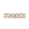 4.68ct Emerald Cut Diamond Eternity Band in 18k Champagne Yellow Gold