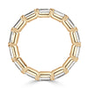 4.68ct Emerald Cut Diamond Eternity Band in 18k Champagne Yellow Gold
