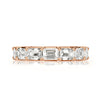 4.68ct Emerald Cut Diamond Eternity Band in 18k Rose Gold