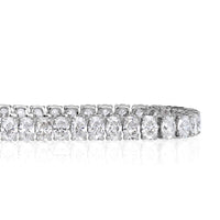 9.95ct Oval Cut Diamond Tennis Bracelet in 18k White Gold in 7'