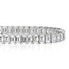 12.89ct Emerald Cut Diamond Tennis Bracelet in 18k White Gold in 7'