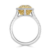 3.29ct Fancy Light Yellow Pear Shaped Diamond Engagement Ring