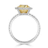 3.74ct Fancy Yellow Oval Cut Diamond Engagement Ring